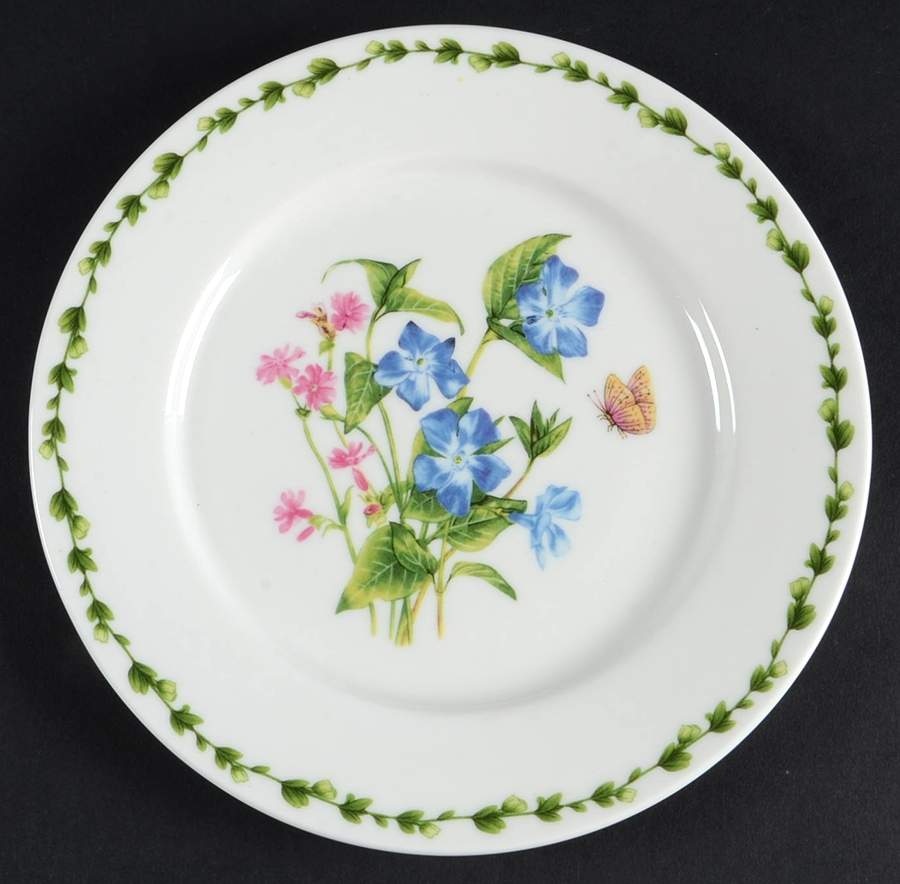 Botanic Flower Salad/Dessert Plate by Gracie Bone China-1