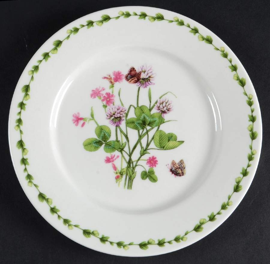 Botanic Flower Salad/Dessert Plate by Gracie Bone China-1