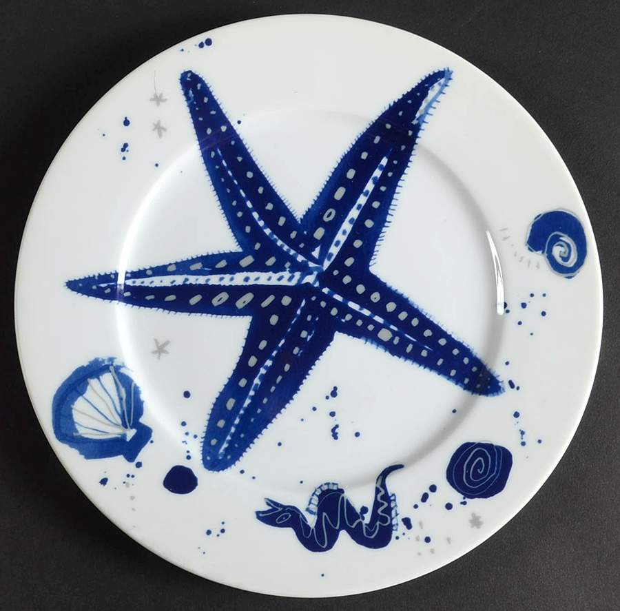Ocean (Blue) Salad Plate by Gilitzer Porzellan-1