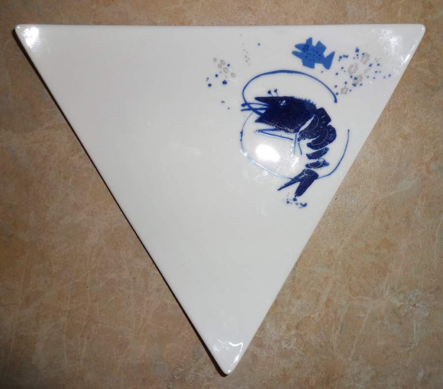 Ocean (Blue) 8" Triangular Plate by Gilitzer Porzellan-1
