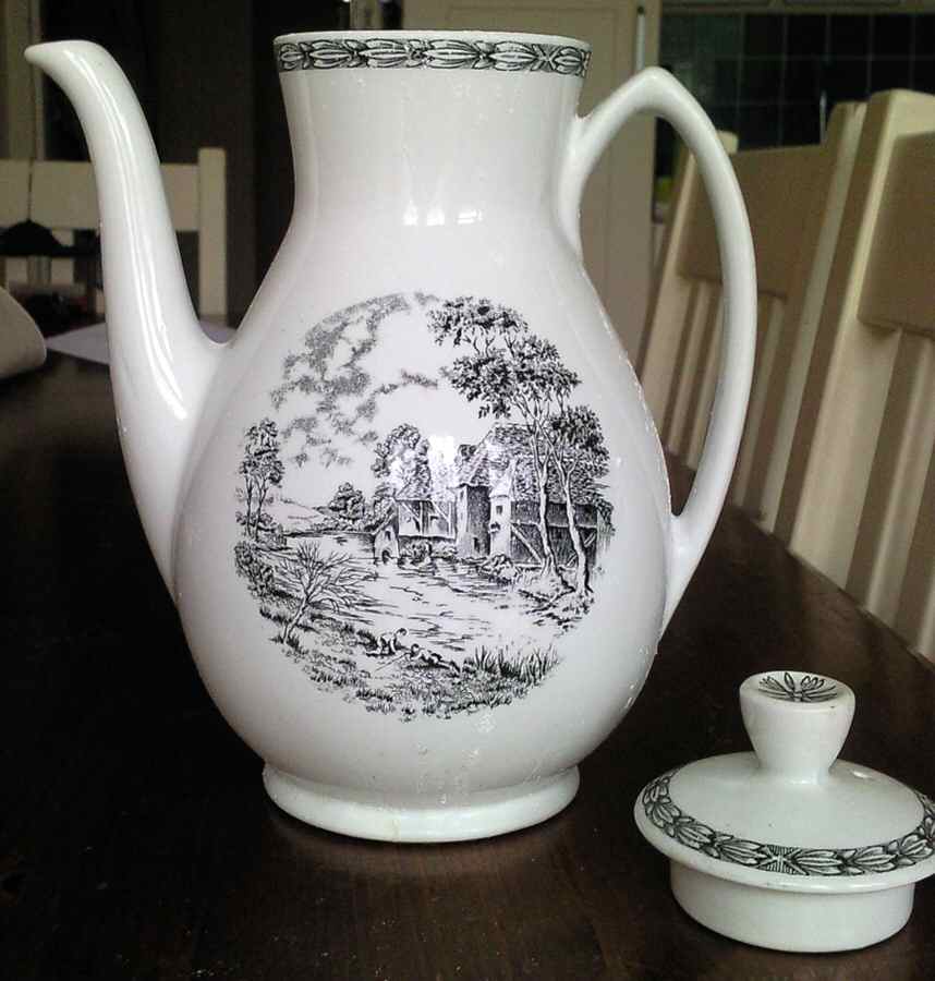 Rustic England Coffee Pot & Lid by Grindley-1
