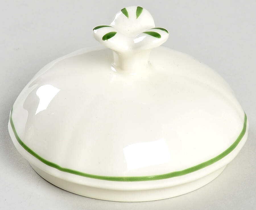 Filets Noel (Christmas Tree) Lid for Sugar Bowl by Faiencerie De Gien-1