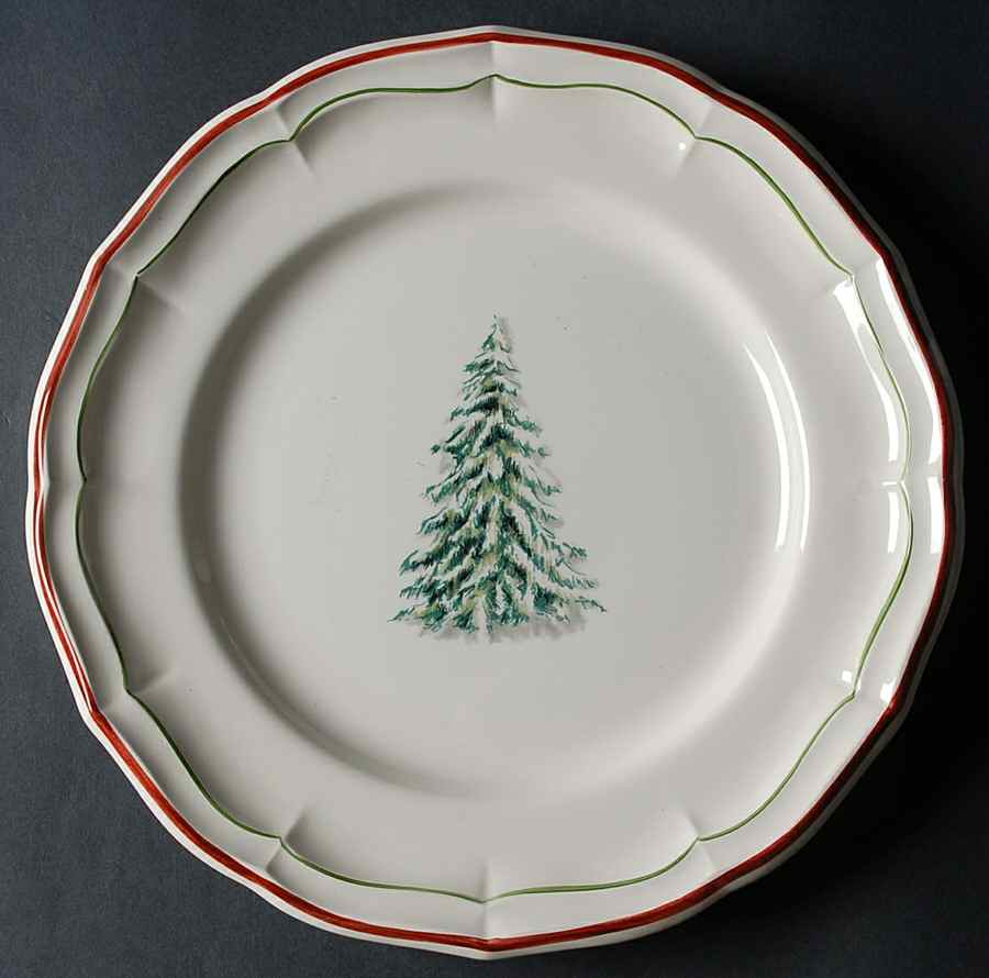 Filets Noel (Christmas Tree) Dinner Plate by Faiencerie De Gien-1