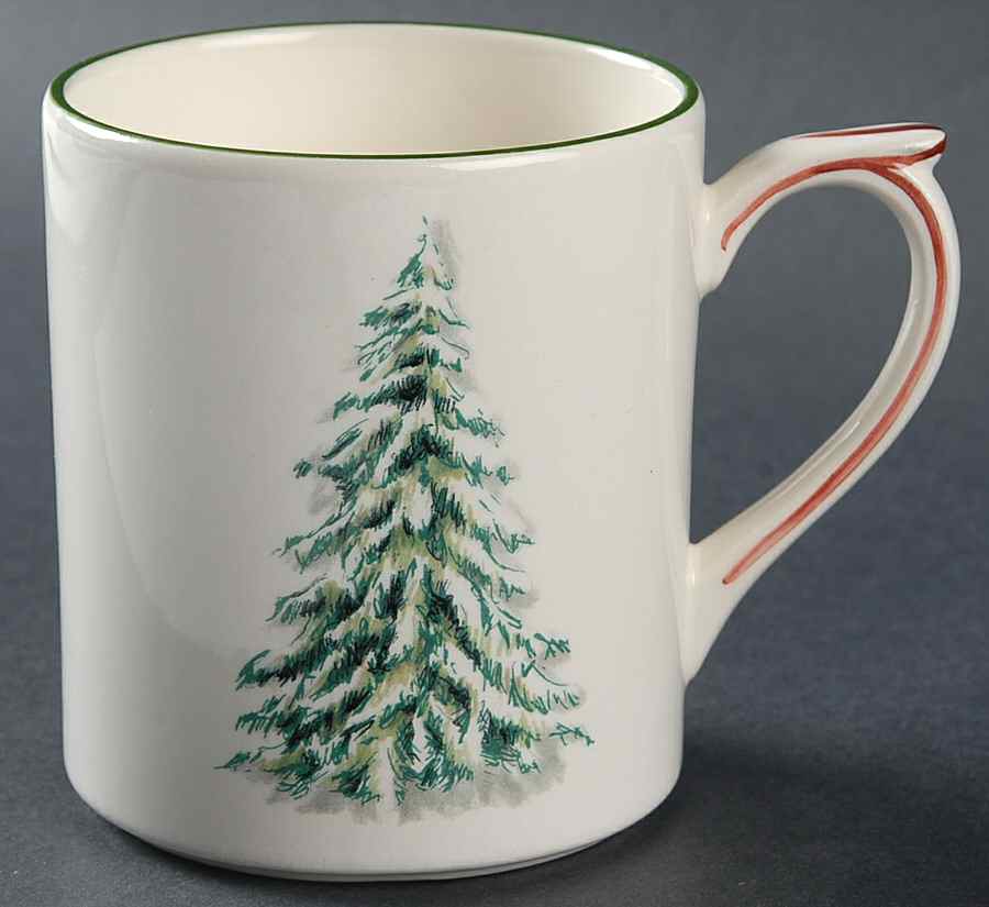 Filets Noel (Christmas Tree) Mug by Faiencerie De Gien-1