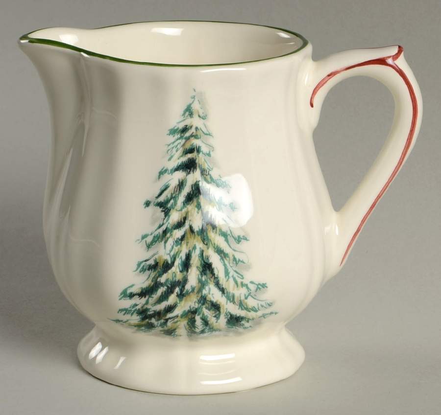 Filets Noel (Christmas Tree) Creamer by Faiencerie De Gien-1