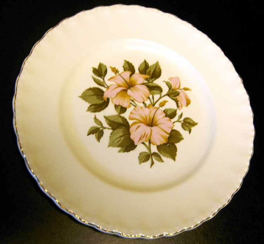 Pink Trillium Dinner Plate by Grindley-1