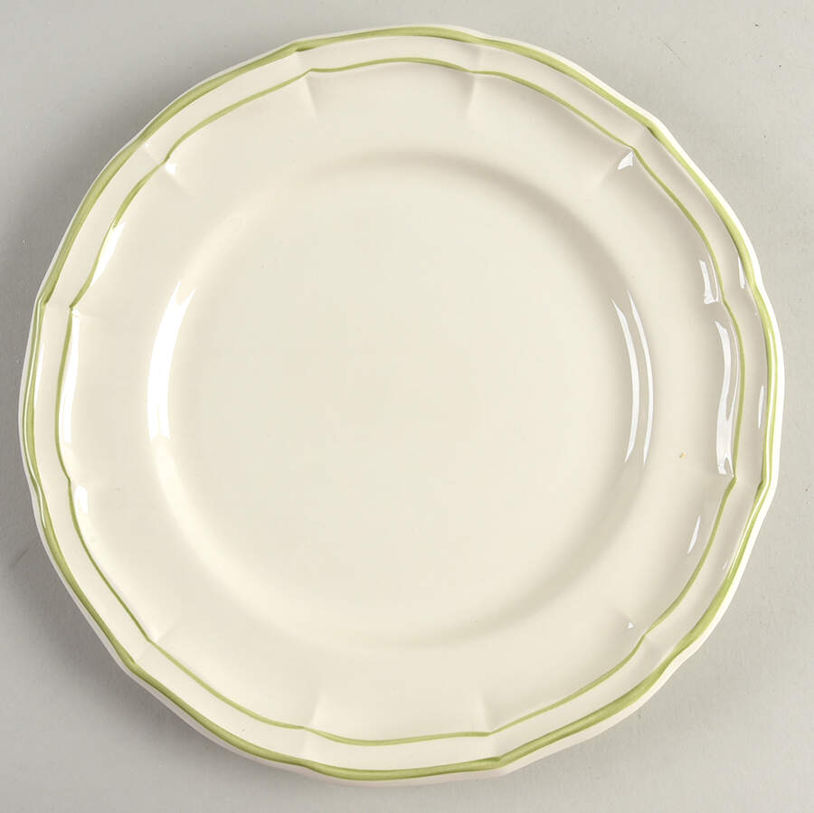 Filets Vert (GREEN) Dinner Plate by Faiencerie De Gien-1