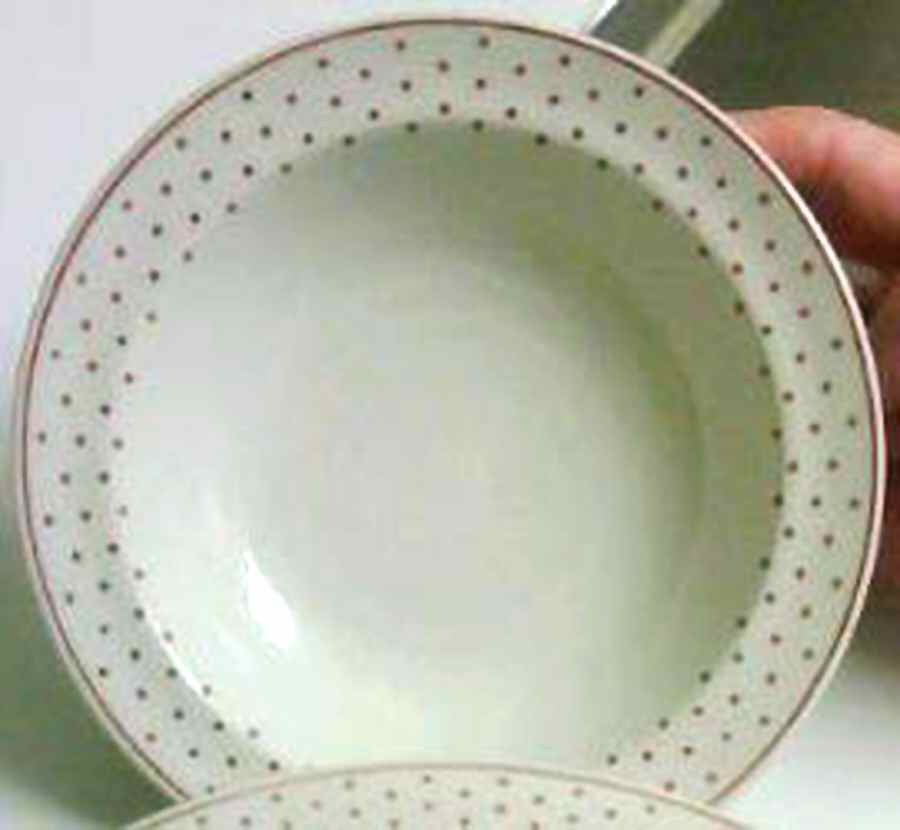 Dots Rim Soup Bowl by Grindley-1