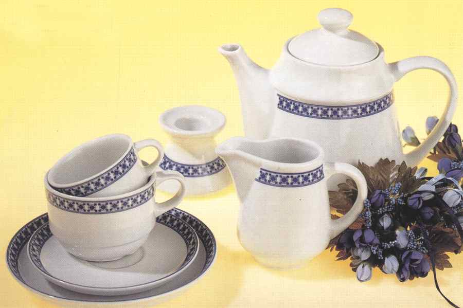 Decal 1 Flat Cup & Saucer Set by Gural Porselen-1