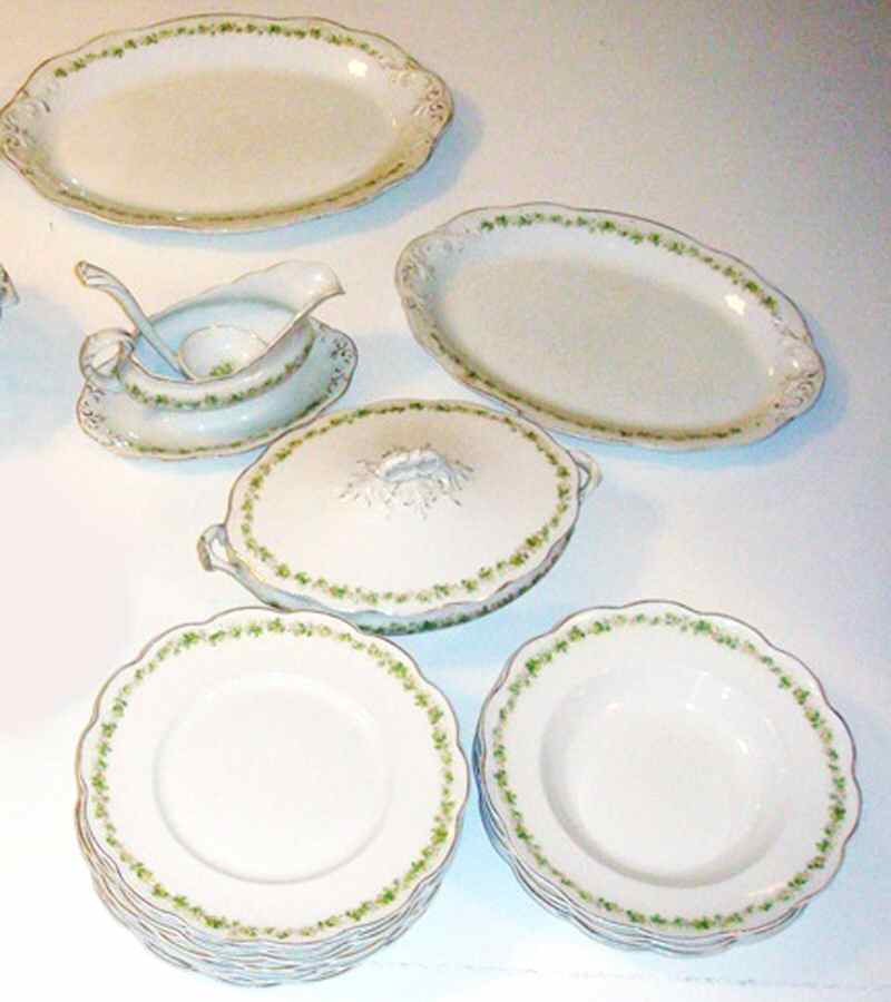 Daisy (Green Floral Band) Salad Plate by Grindley-1