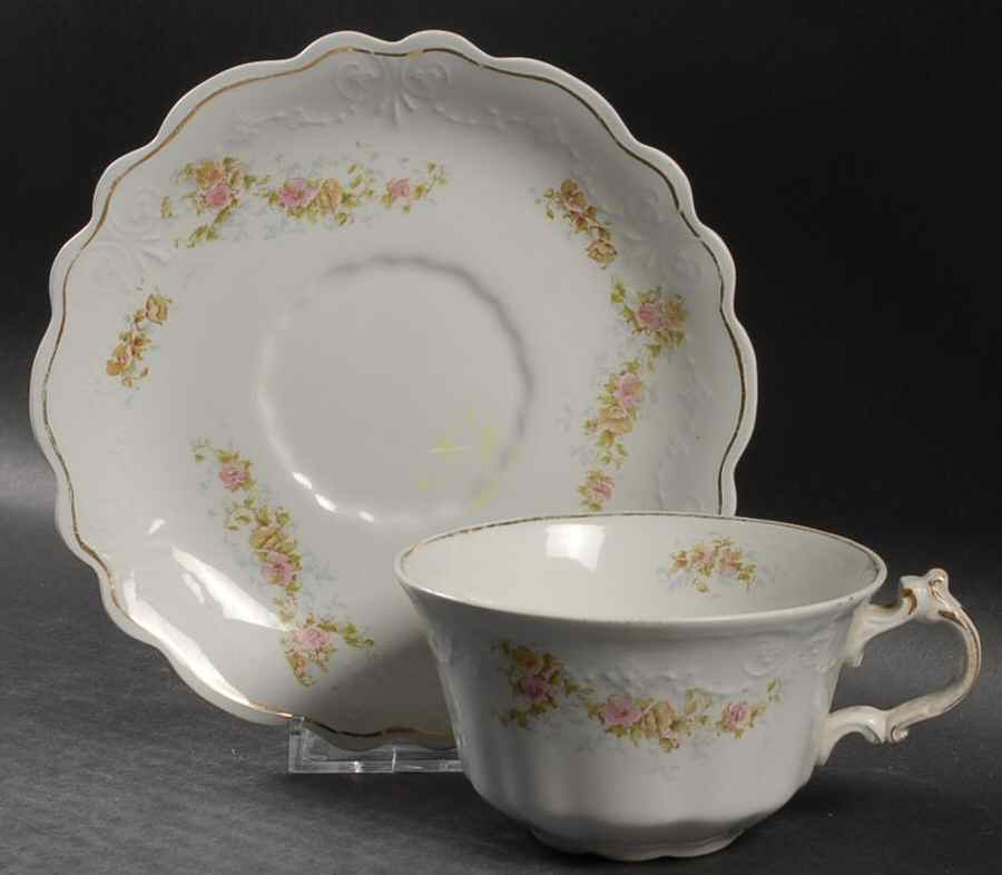 GRI417 Flat Cup & Saucer Set by Grindley-1