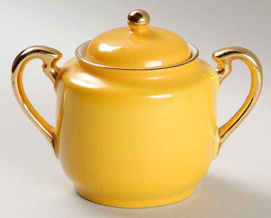 GCA25 Yellow Sugar Bowl & Lid by Gold Castle-1