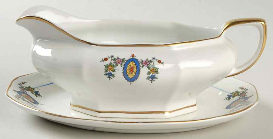 GLC8 Gravy Boat & Underplate by Globe China (USA)-1