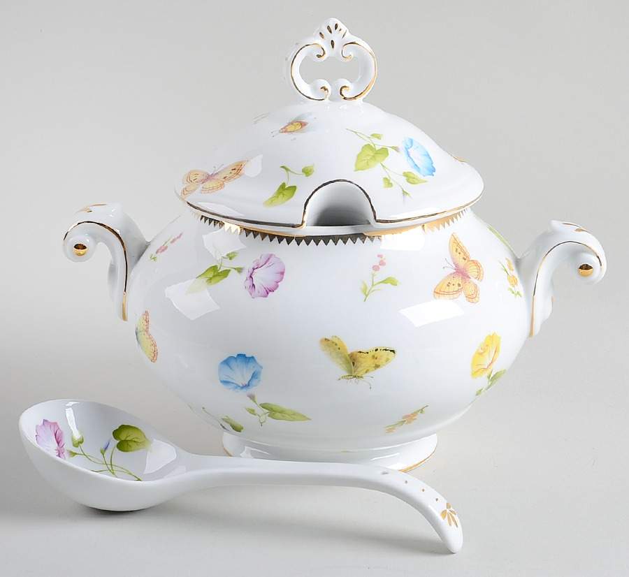 Morning Glory Tureen & Lid w/Ladle by Godinger-1