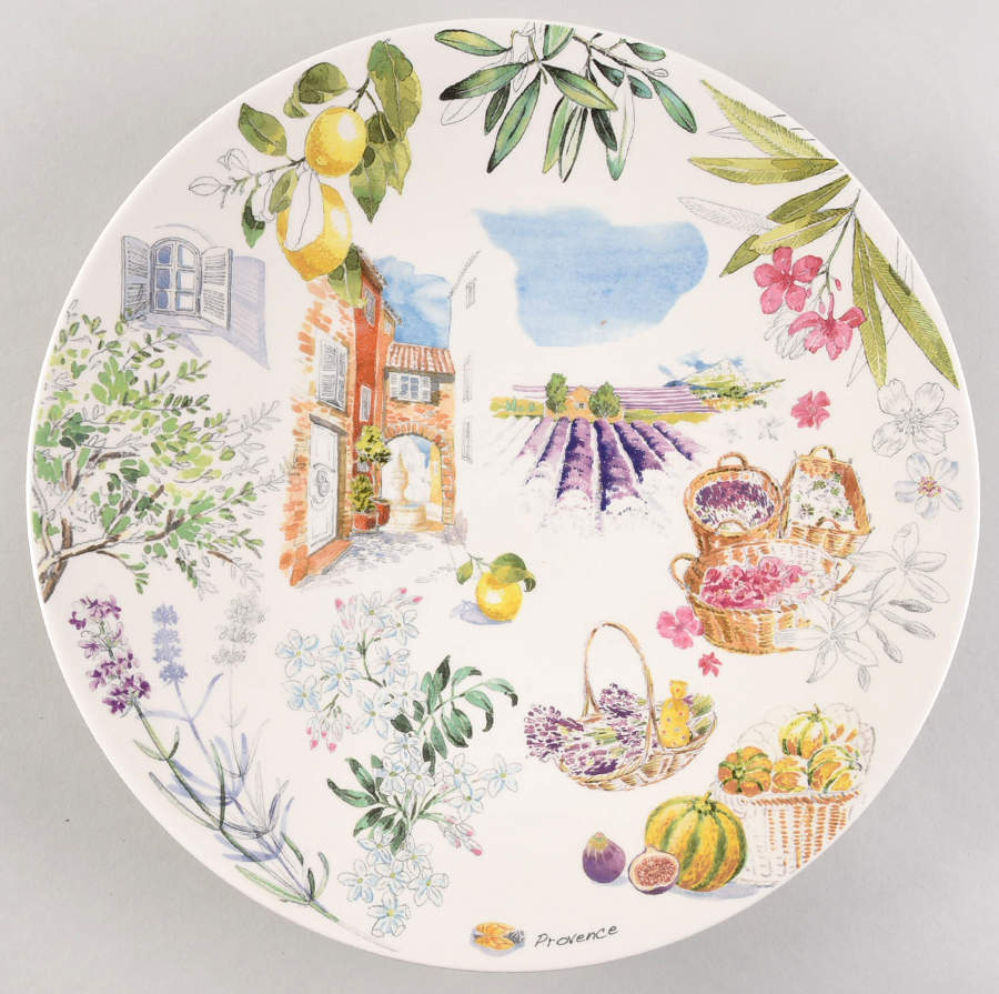 Provence 12" Shallow Round Bowl by Faiencerie De Gien-1