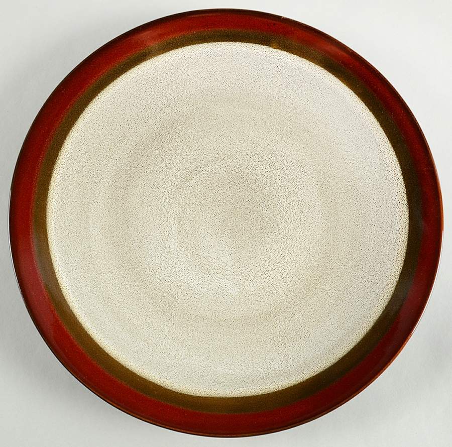 Couture Bands Red Dinner Plate by Gibson Designs-1