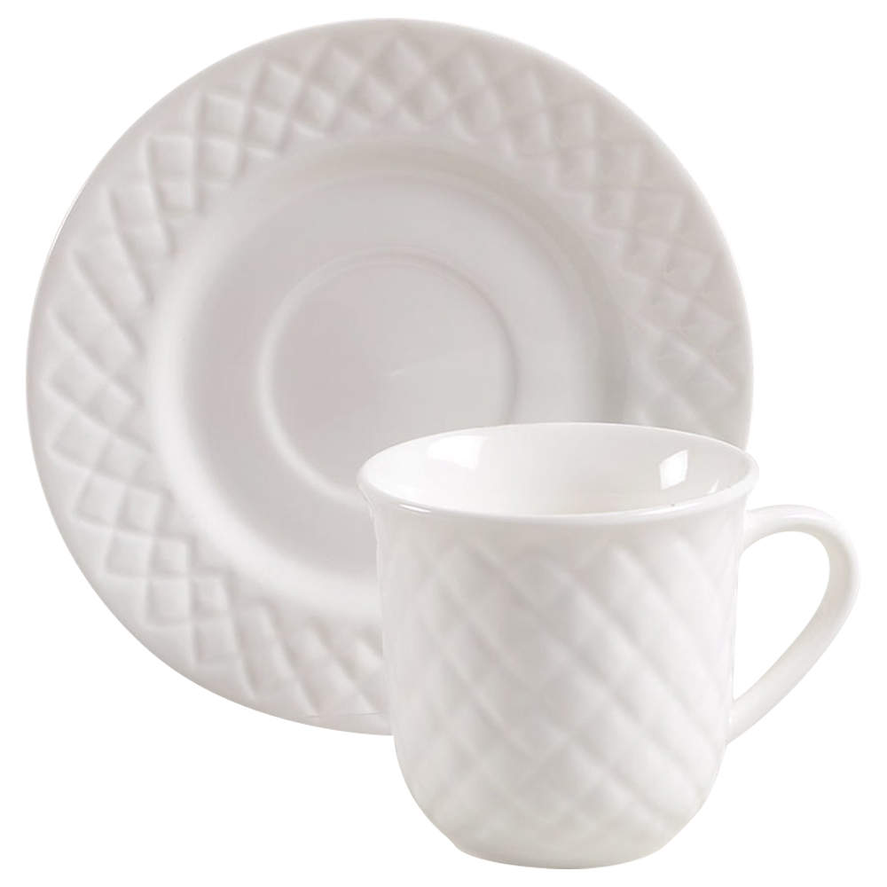 Antique Quilt Flat Cup & Saucer Set by Gibson Designs-1