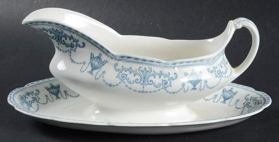 Minerva Gravy Boat with Attached Underplate by Grindley-1