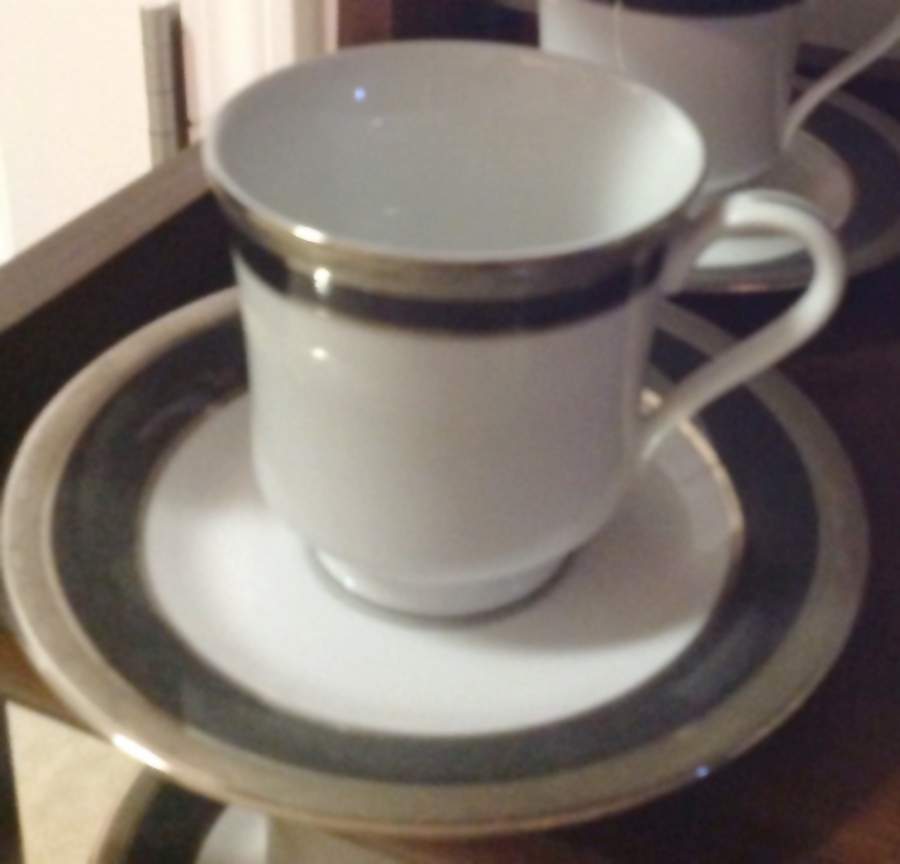 Pismo Beach Footed Cup & Saucer Set by GSP (Japan)-1