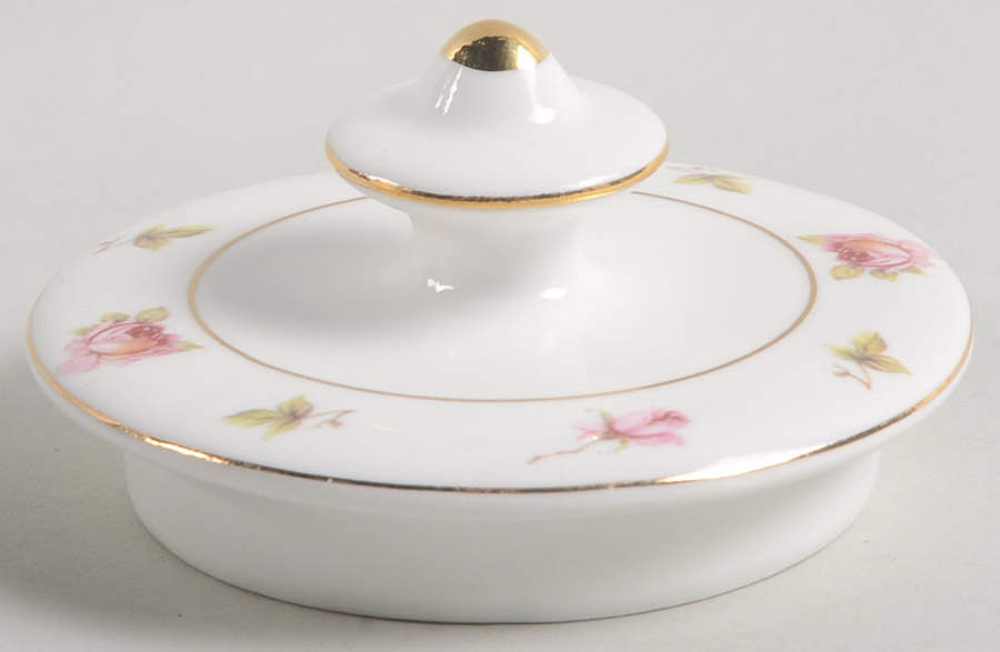 Peony and Strawberry Blue Lid for Teapot by Gracie Bone China-1