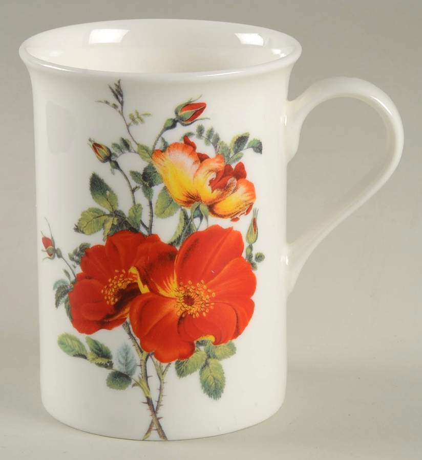 Rose and Poppy Mug by Gracie Bone China-1
