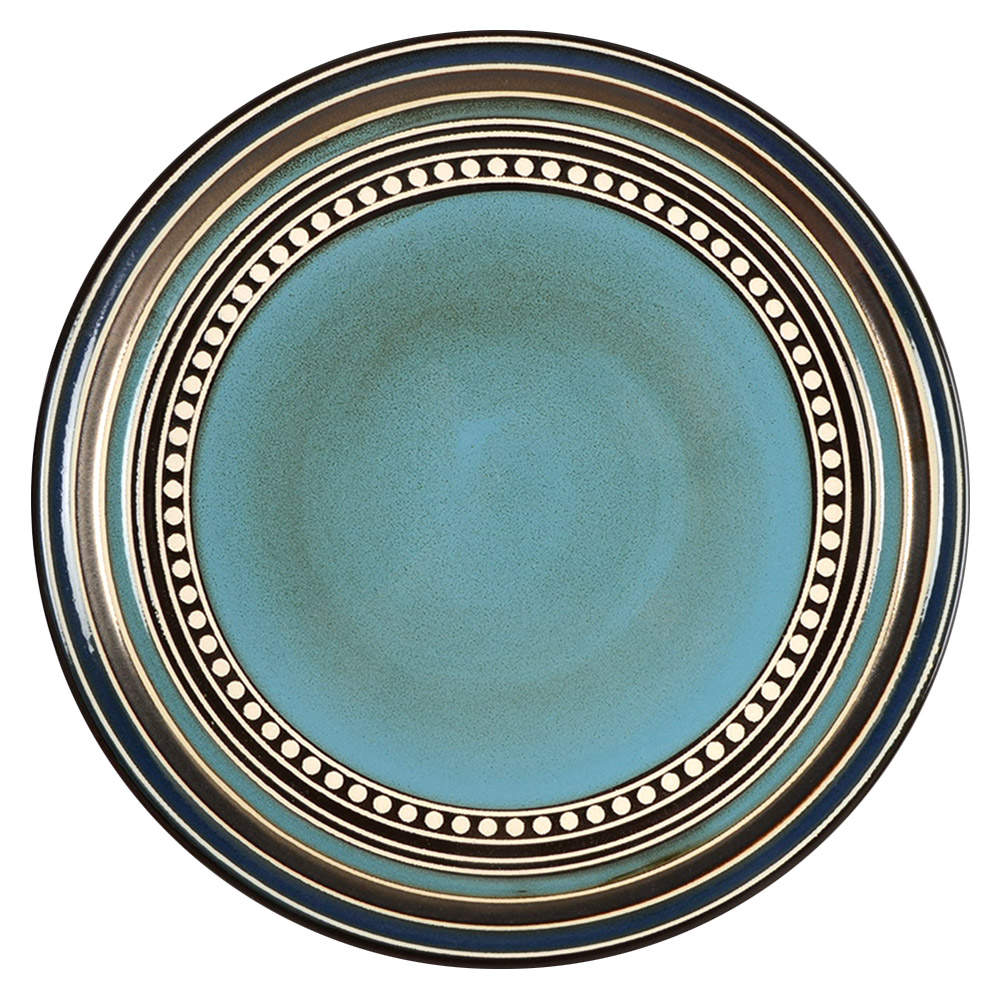 Cafe Versailles Blue Dinner Plate by Gibson Designs-1