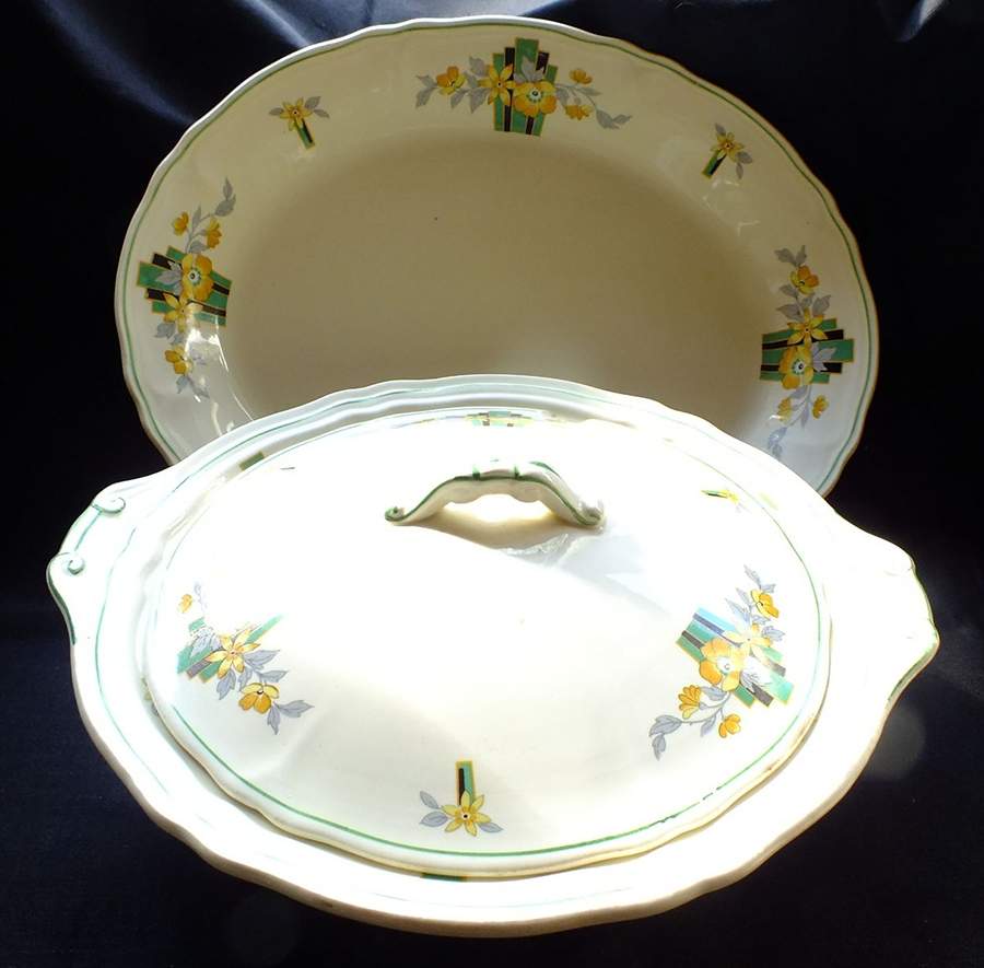 Padstow 9" Oval Vegetable Bowl by Grindley-1