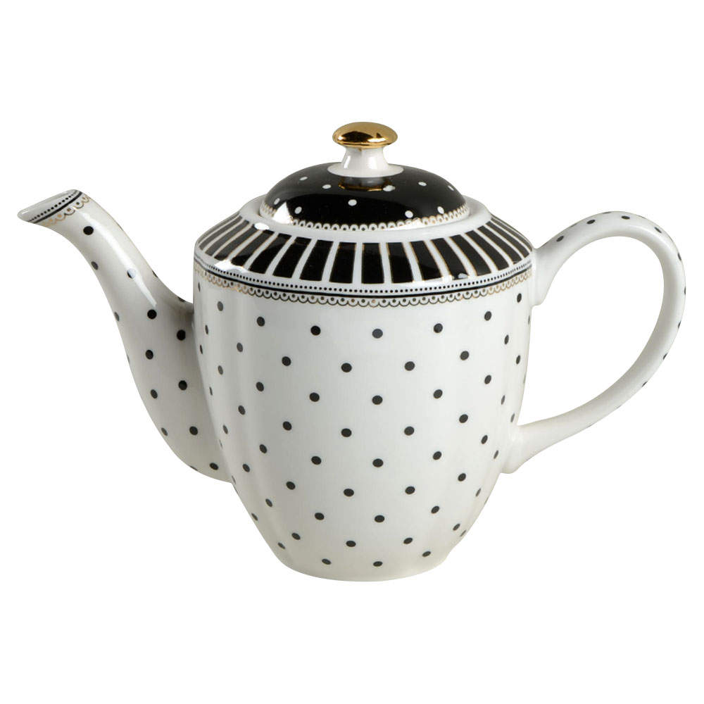 Josephine Black Teapot & Lid by Grace's Teaware-1