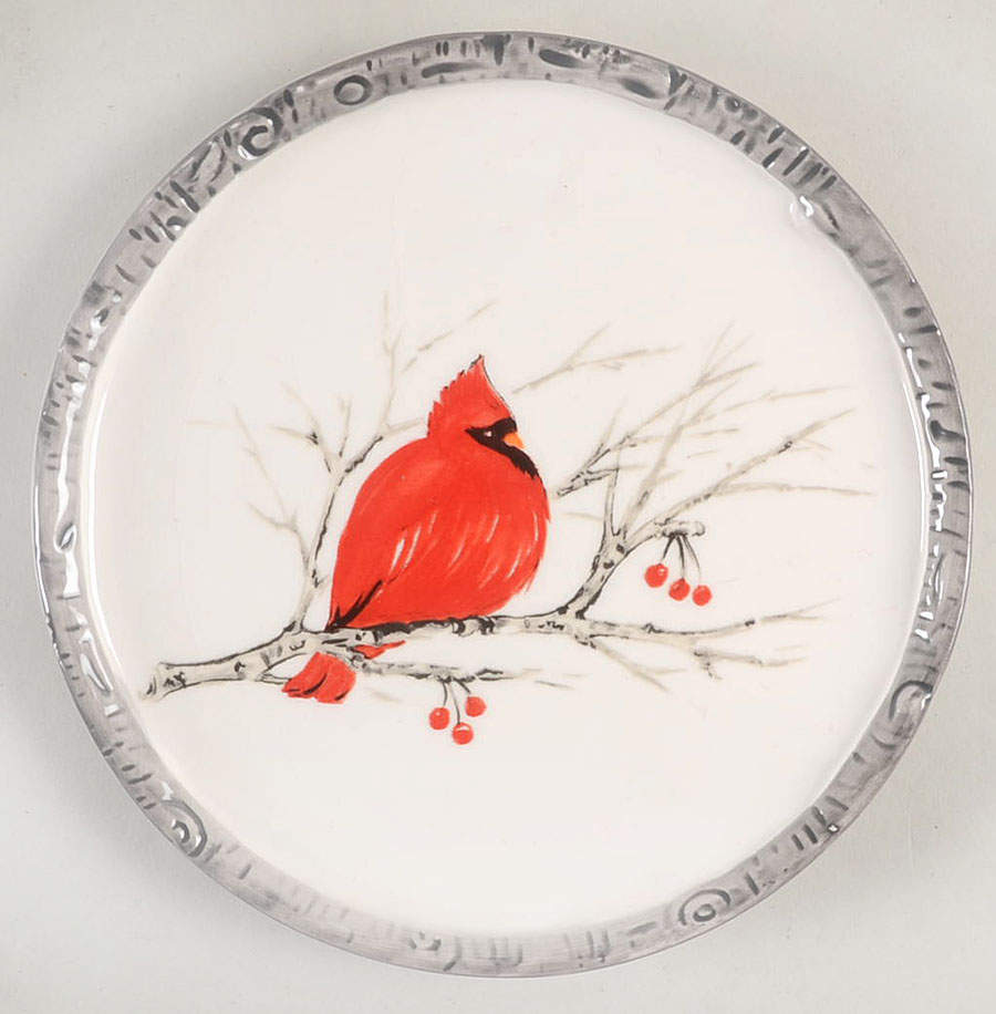 Winter Cardinal Appetizer Plate by Global Design Connections-1