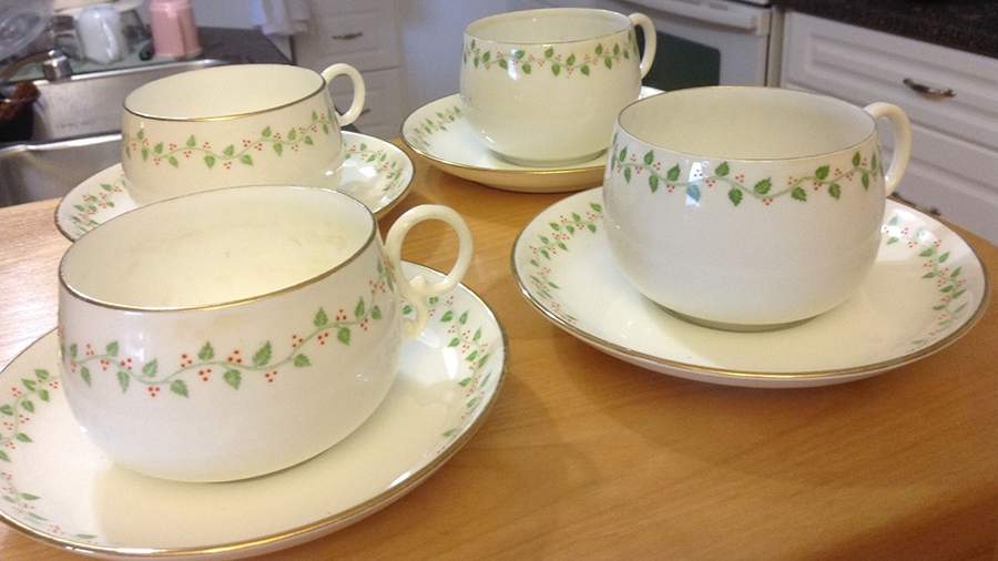 GRI469 Flat Cup & Saucer Set by Grindley-1