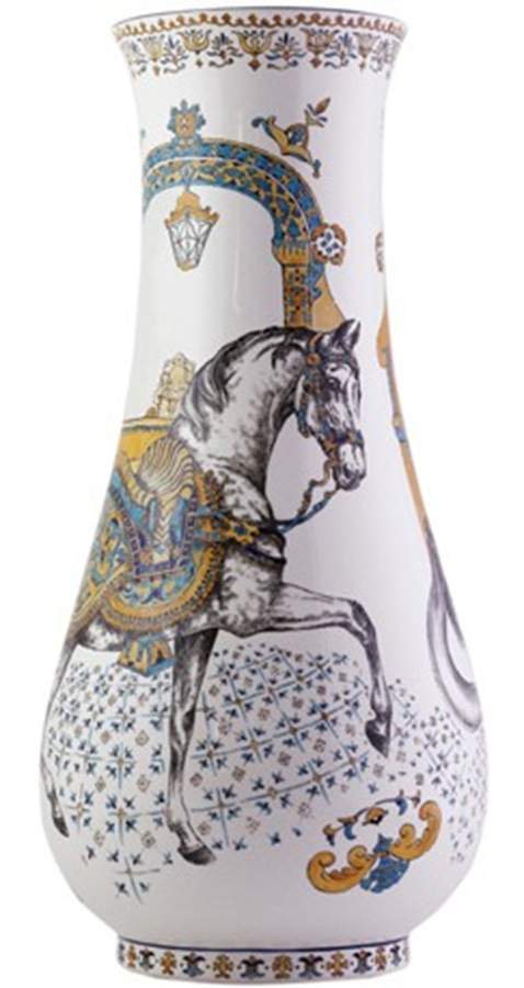 Chevaux du Soleil 11" Vase by Faiencerie De Gien-1