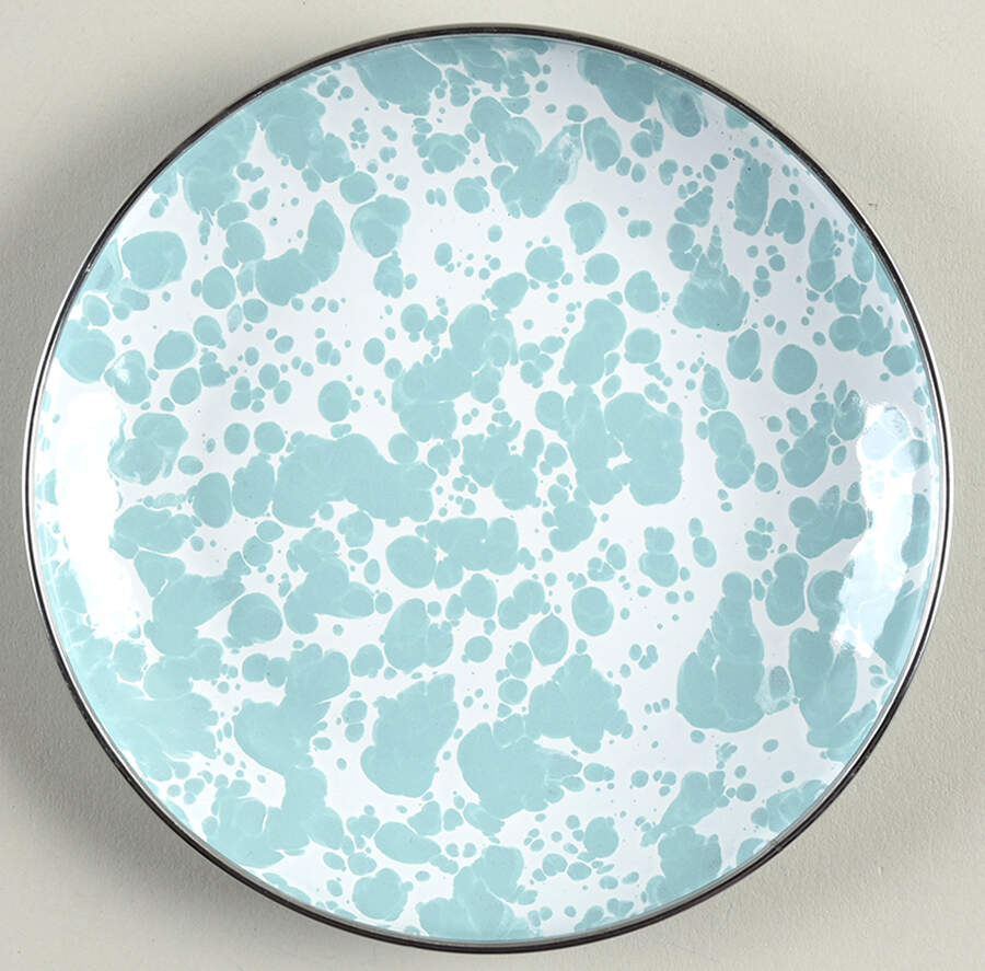 Sea Glass Enamelware Appetizer Plate by Golden Rabbit Enamelware-1