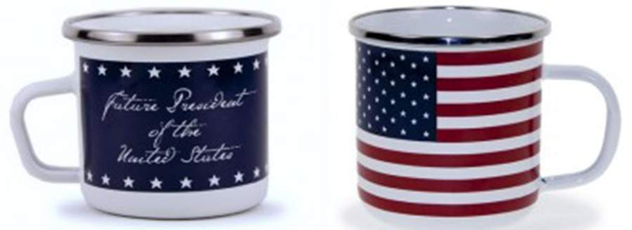 Stars and Stripes Enamelware Child's Mug by Golden Rabbit Enamelware-1