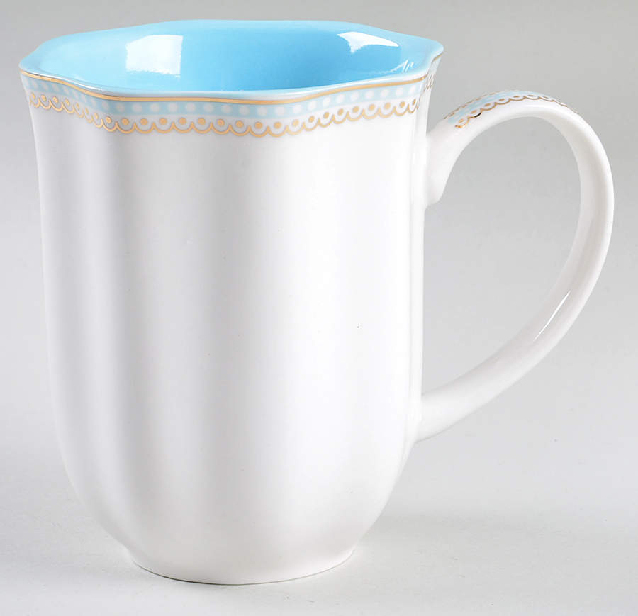 Scallop Aqua Gold Mug by Grace's Teaware-1