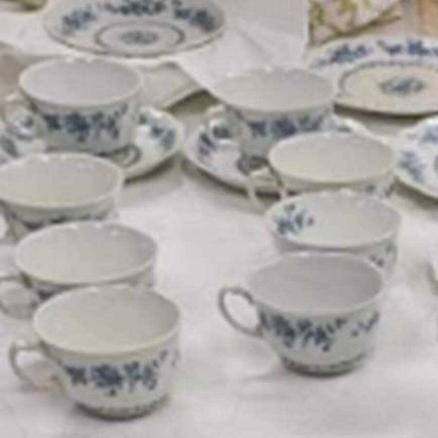 Eileen No Gold Trim Footed Cup & Saucer Set by Grindley-1