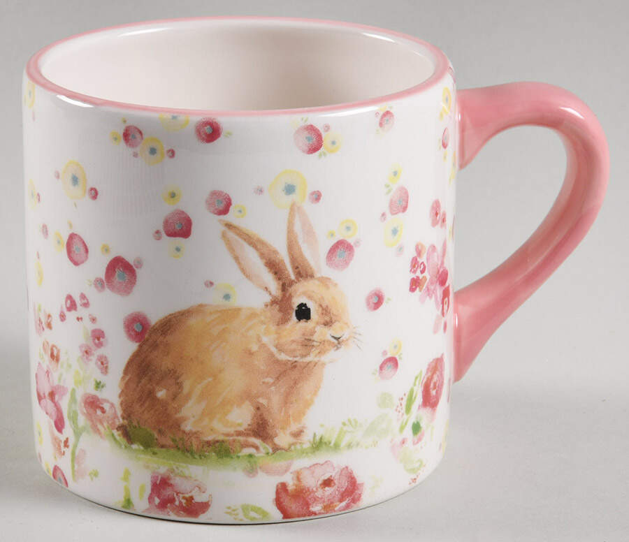 Spring Flower Bunny Mug by Grace's Teaware-1
