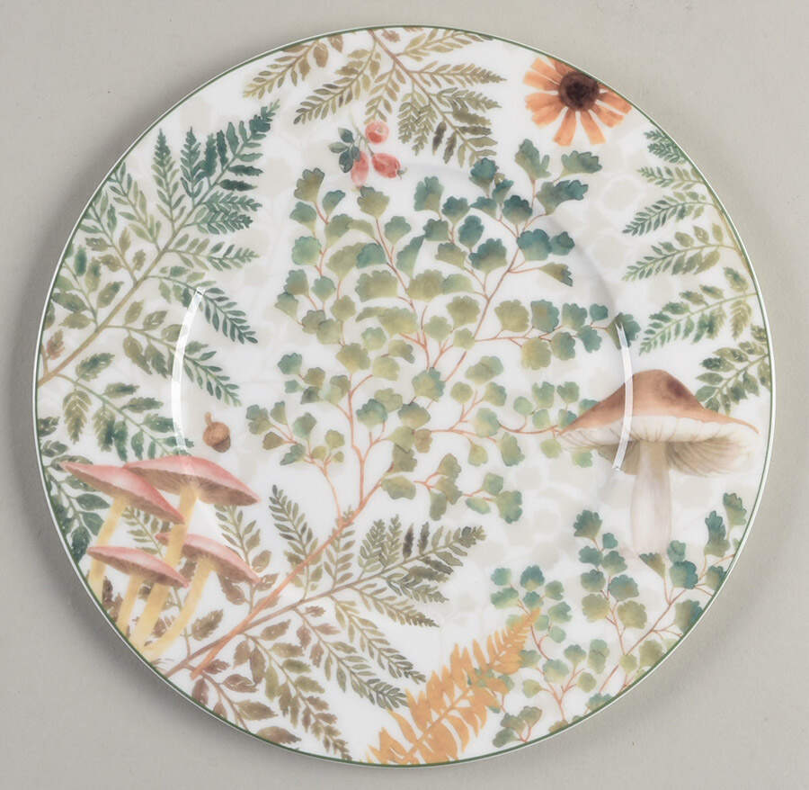 Forest Mushroom Salad Plate by Gracie Bone China-1
