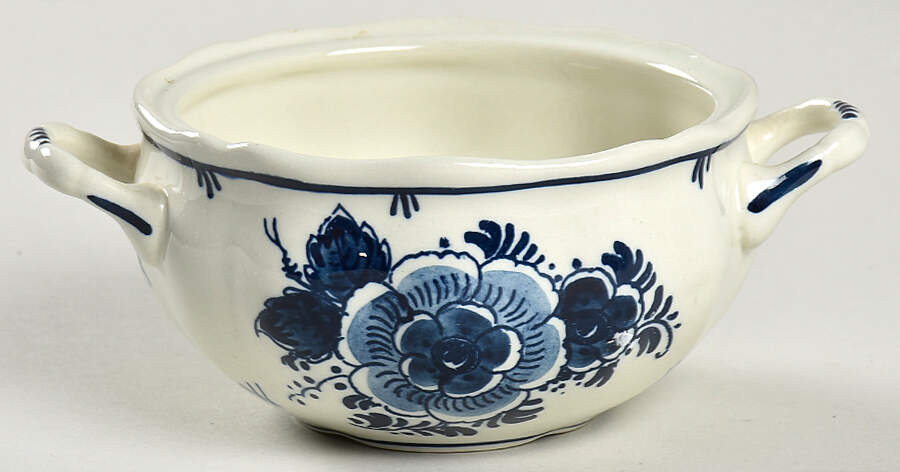 Blue Deft Sugar Bowl No Lid by Royal Goedewaagen-1