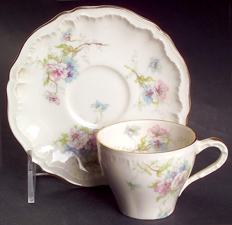 Annette Flat Demitasse Cup & Saucer Set by Haviland-1