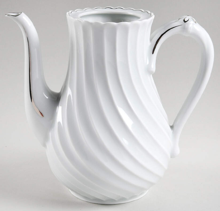 Beaucaire (Platinum Inner Ring) Coffee Pot No Lid by Haviland-1
