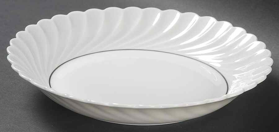 Beaucaire (Platinum Inner Ring) Coupe Soup Bowl by Haviland-1