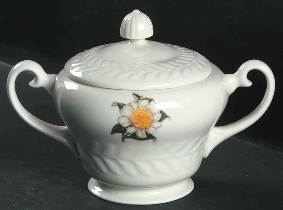 Camellia Sugar Bowl & Lid by Haviland-1