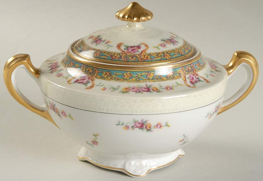 Corsica Sugar Bowl & Lid by Haviland-1