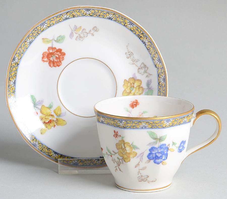 Ganga Flat Demitasse Cup & Saucer Set by Haviland-1