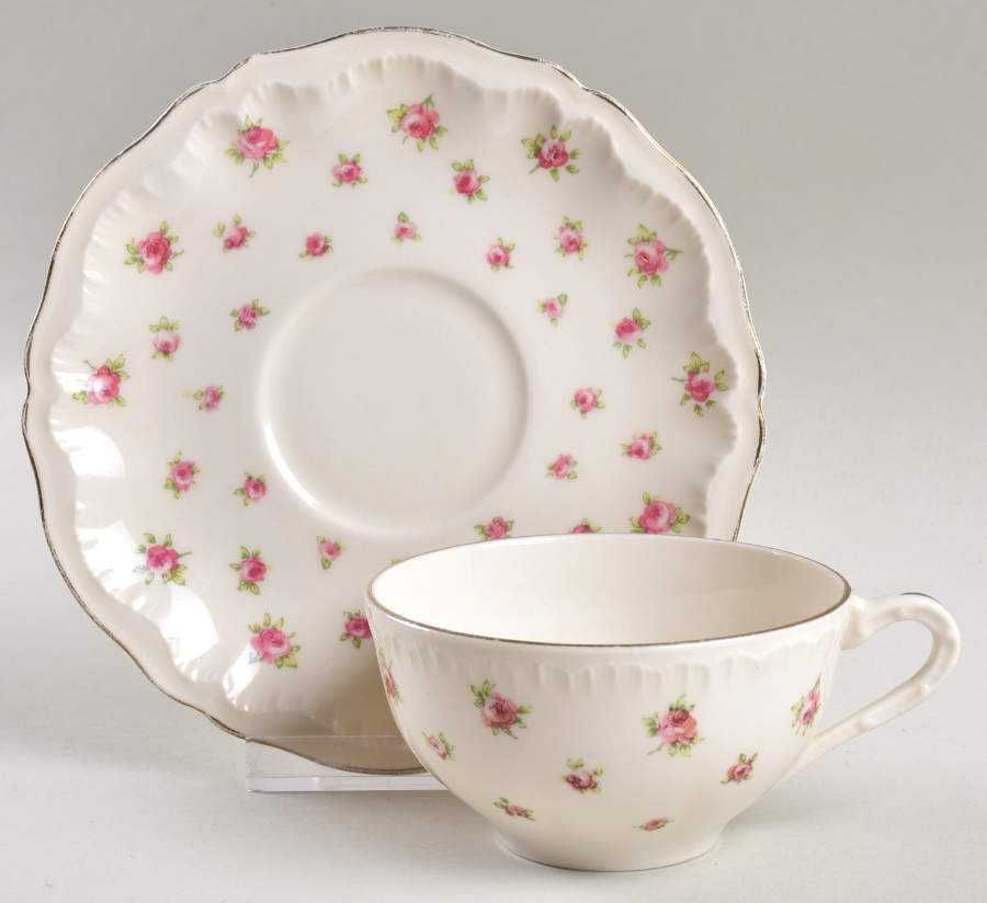 Georgia Flat Cup & Saucer Set by Haviland-1