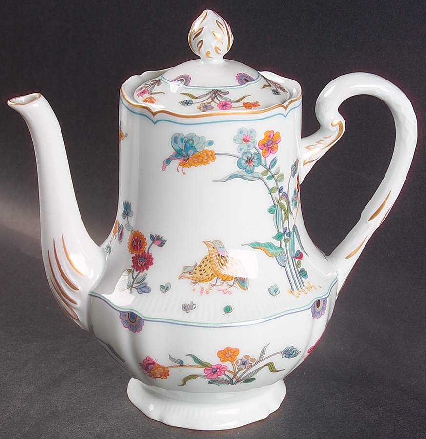 Golden Quail Coffee Pot & Lid by Haviland-1