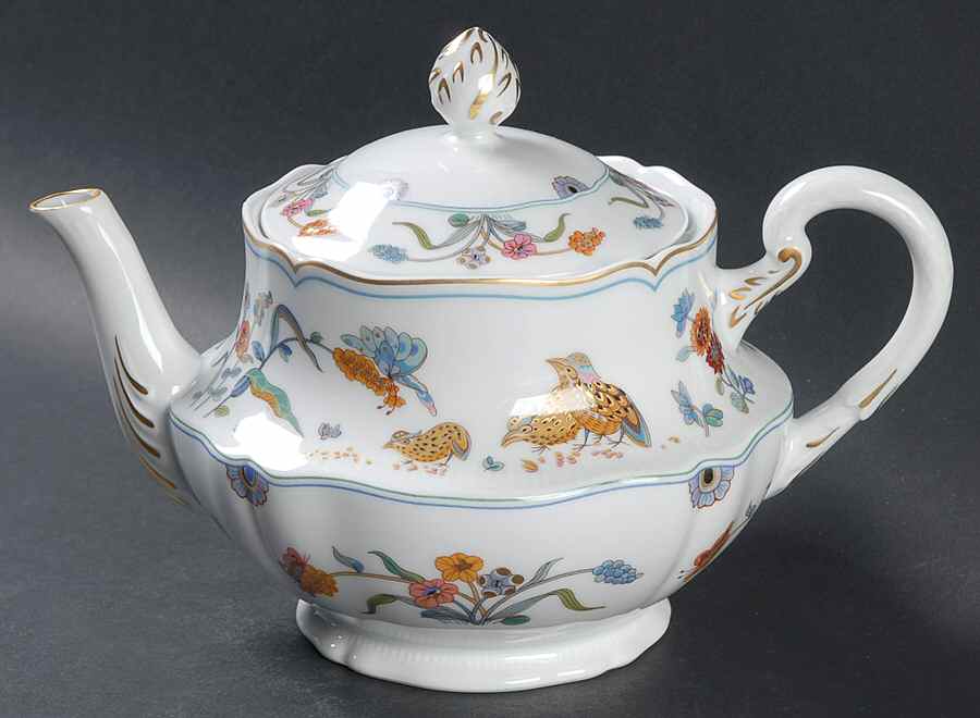 Golden Quail Teapot & Lid by Haviland-1