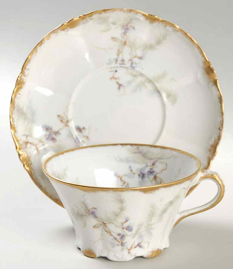 Schleiger 1026-2 Flat Cup & Saucer Set by Haviland-1