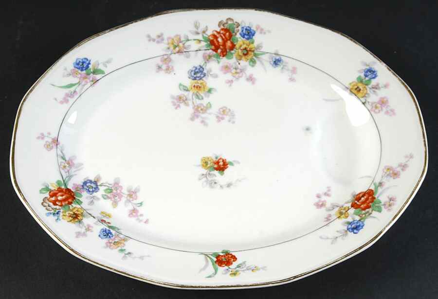 Jewel (White) 11" Oval Serving Platter by Haviland-1