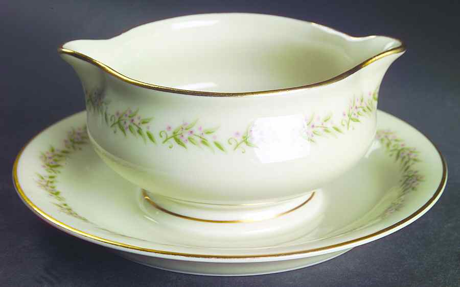 Mayflower (France) Gravy Boat with Attached Underplate by Haviland-1